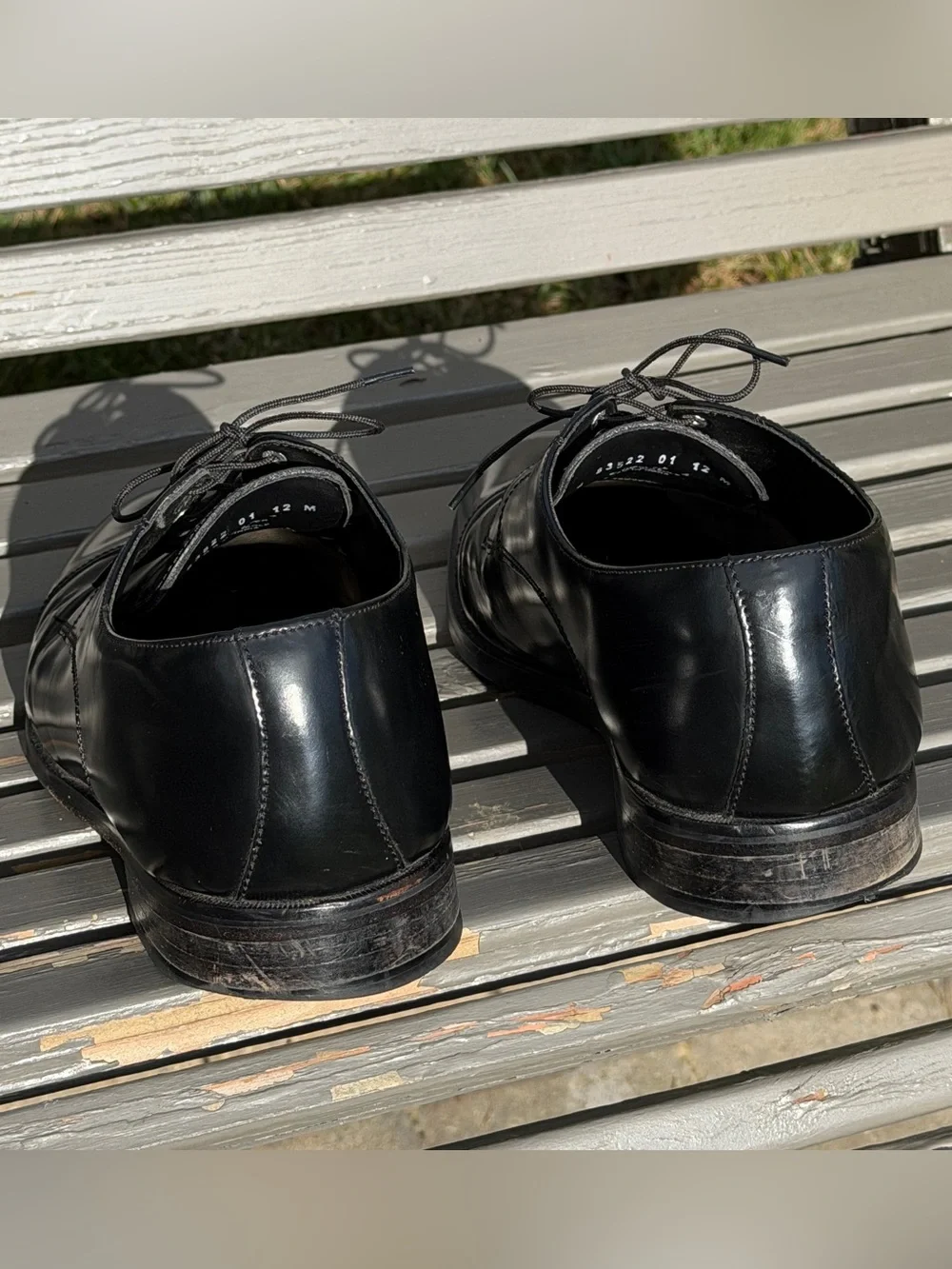 Nunn Bush Dress Flex Black Leather Cap Toe Oxfords Size 12M. ERC